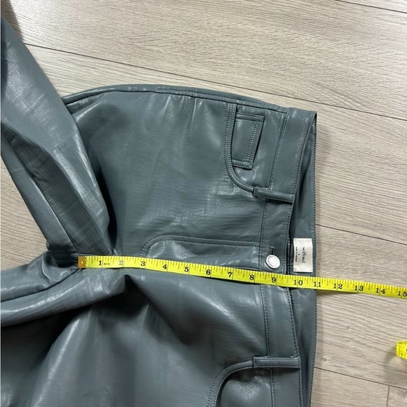 Aritzia Wilfred Melina Marbled Grey Faux Leather Crop Pants - Picture 13 of 15